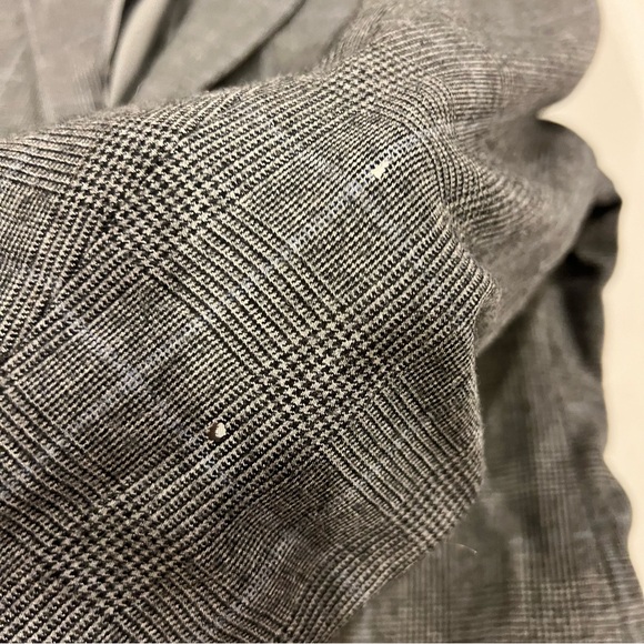 Lauren Ralph Lauren Men’s Blazer Suit Jacket Size 42 R Wool Gray Glen Plaid - Picture 13 of 15